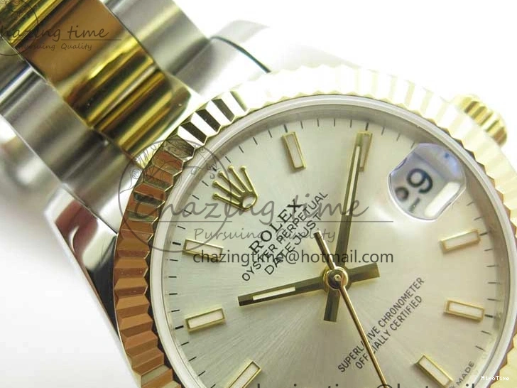 MiroTime 0506 Datejust 31mm 278273 SS YG BP Maker Best Edition Silver Sticks Markers Dial on SS YG Oyster Bracelet QuickDry 2712